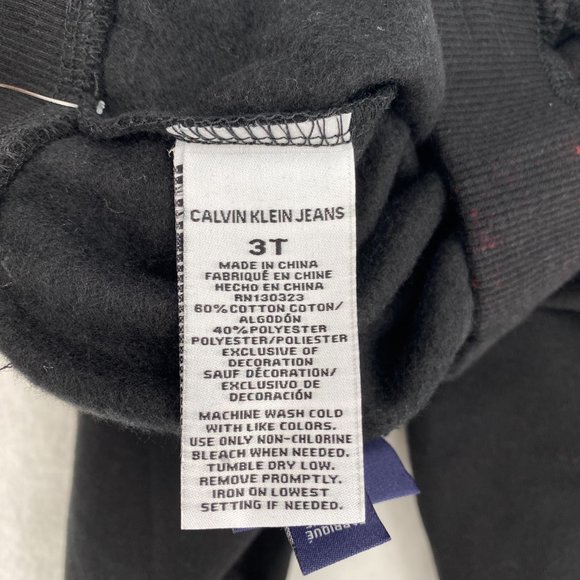 Calvin Klein Jeans Toddler Boys 2-Pc Fleece Logo Hoodie & Sweatpants Set Red 3T - Picture 7 of 7